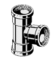 Тройник Profipress XL, с SC-Contur, медь