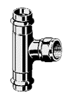 Тройник Sanpress с SC-Contur, с внутренней резьбой, бронза