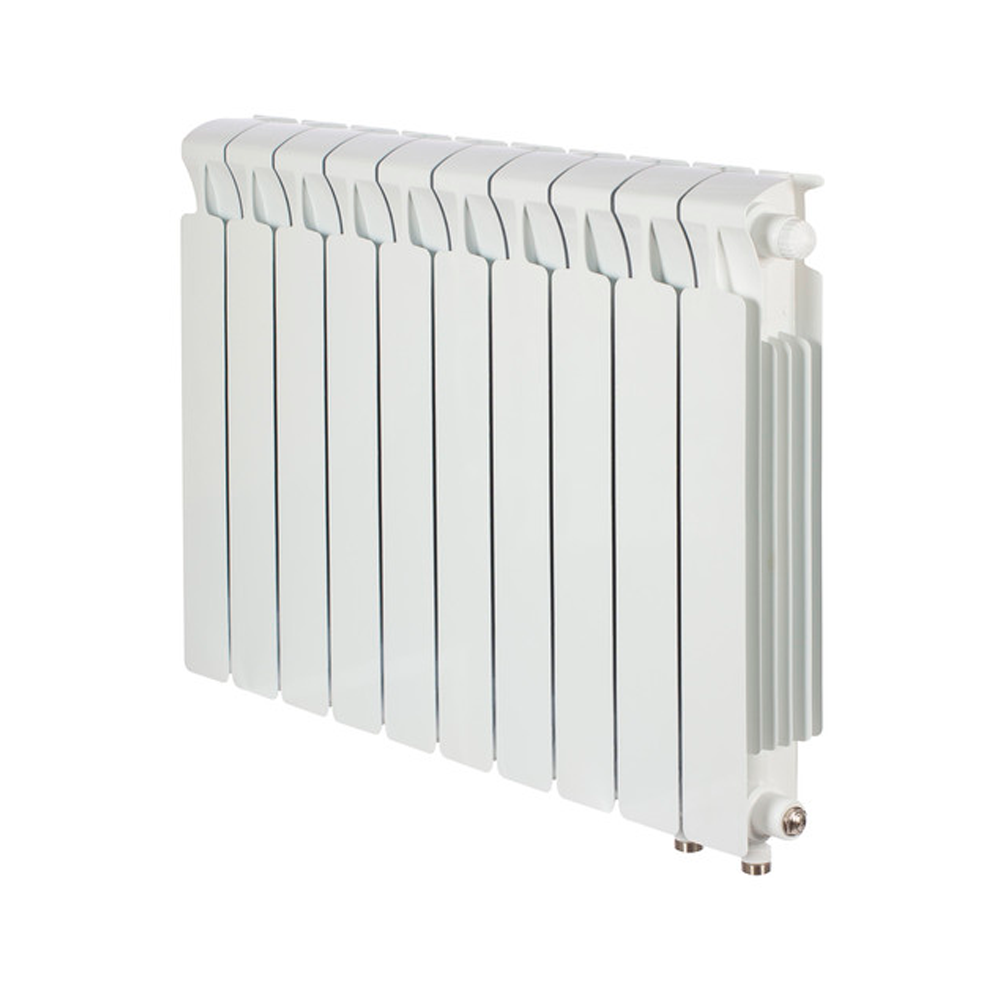 Радиатор Rifar Monolit 500, 12 секций НП прав (MVR) 50мм, цвет белый (ral 9016)