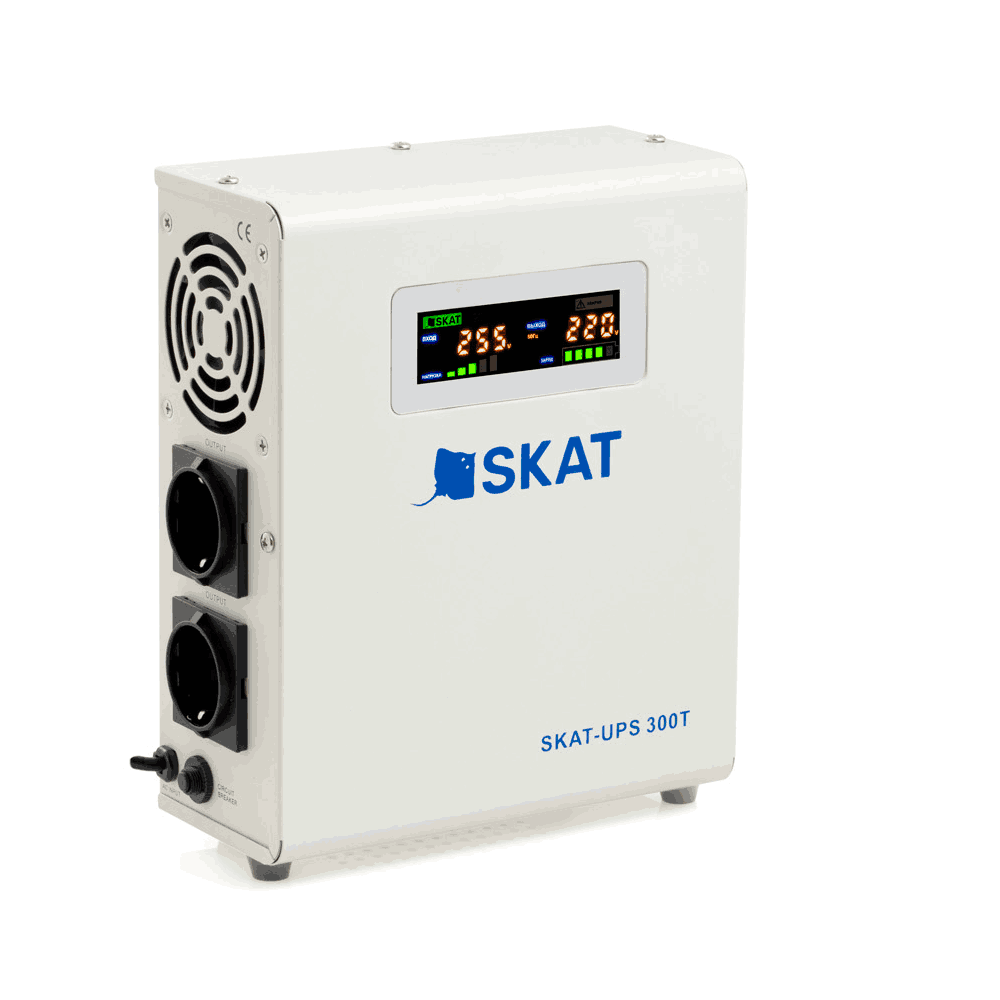 SKAT-UPS 300T источник питания Line-Interactive 220В, 300ВА, работает от 1 внешней АКБ, БАСТИОН