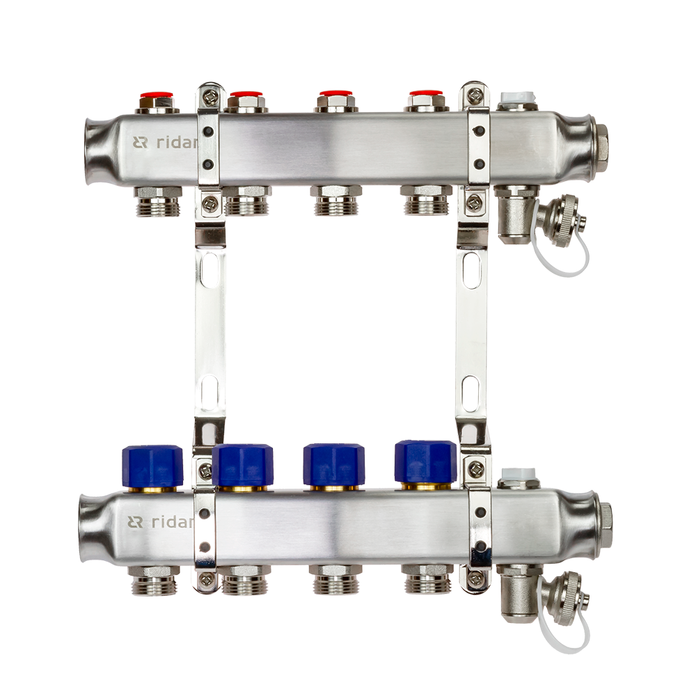 

Комплект коллекторов Ридан SSM-4R set с кронштейнами, 4 контура