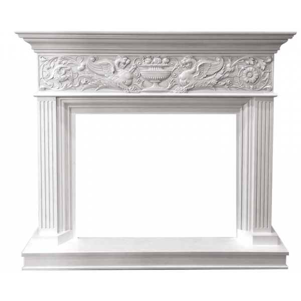 Деревянный портал Dimplex Palace 1140x1280x380 - Белый с серебром - фото 1